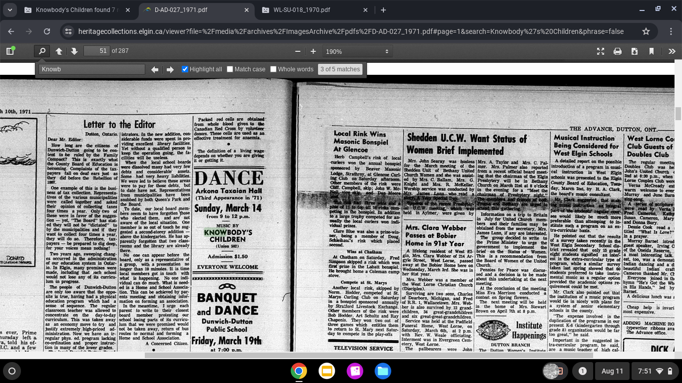 Sunday March 14 1971 Arkona