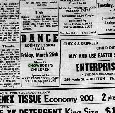 Friday March 26 1971 Rodney Legion