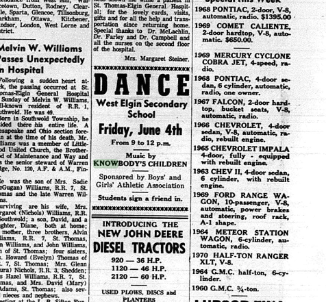 Friday June 4 1971 West Elgin Secondary